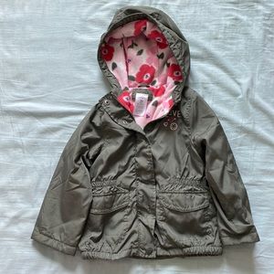 Carter’s toddler girls size 3t fleece lined jacket